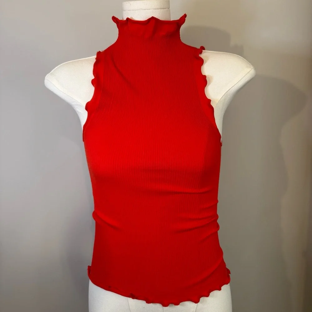 Free People Rib + Lettuce Muscle Tank EUC - Picture 4 of 5